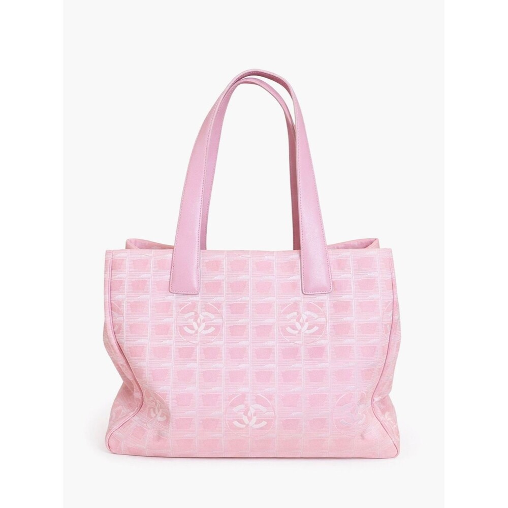 CHANEL CC logo Pink Tote